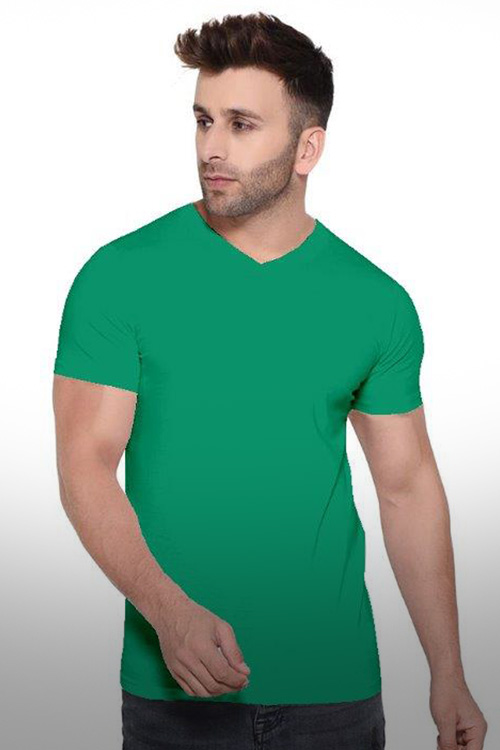 Green V-Neck T-shirt