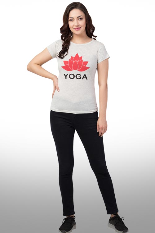 Greyish Yoga Creative T-Shirt